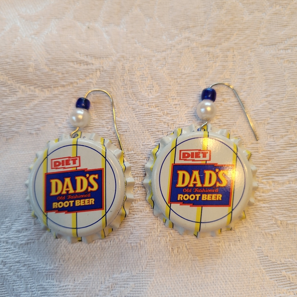 Diet Dad's Old Fashioned Rootbeer earrings